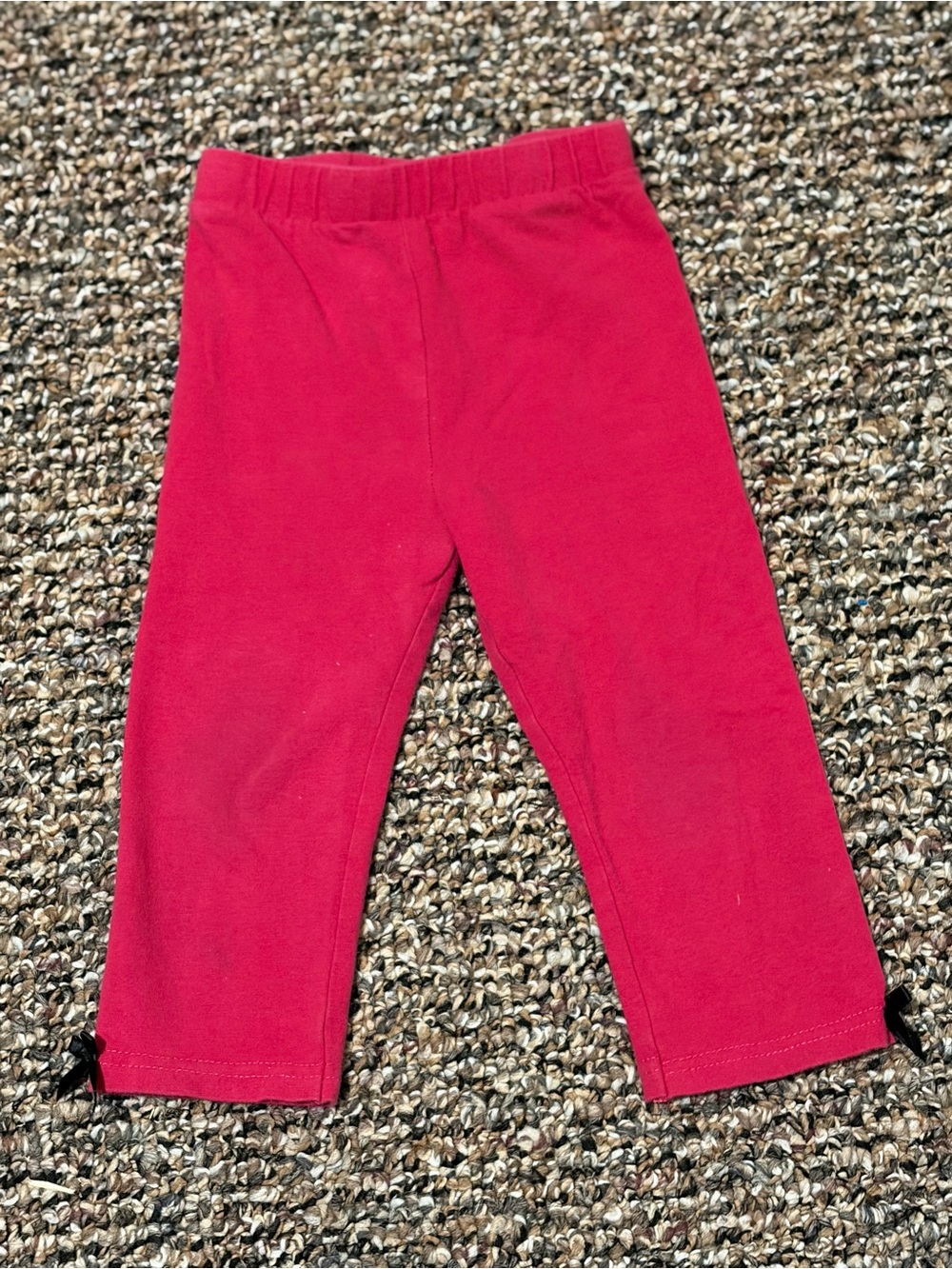 Girls Pink Leggings with Ankle Bows